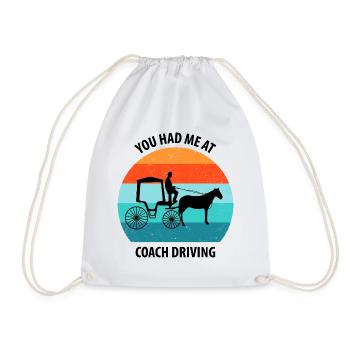 Calèche de cocher Calèche tirée par des chevaux Calèche - Sac de sport léger - blanc - Devant