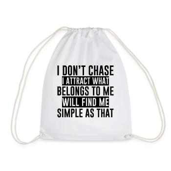 Je ne chasse pas, j’attire ce qui m’appartient 2 - Sac de sport léger - blanc - Devant