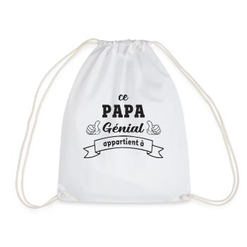 Ce papa génial appartient à... à personnaliser - Sac de sport léger - blanc - Devant