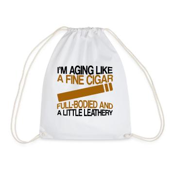 I'm Aging Like A Fine Cigar 4 - Drawstring Bag - white - Front