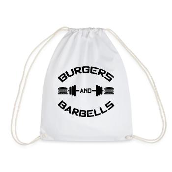Burgers and Barbells - Turnbeutel - Weiß - Vorne