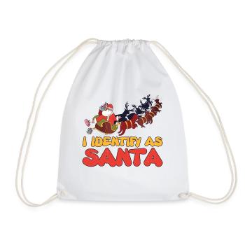 I Identify As Santa 6 - Drawstring Bag - white - Front