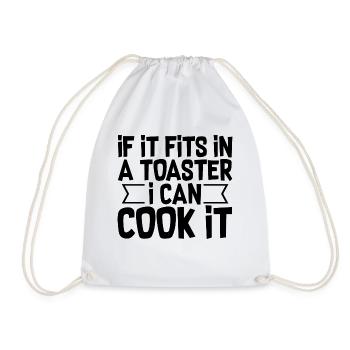 If It Fits In A Toaster, I Can Cook It 2 - Turnbeutel - Weiß - Vorne