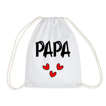 VATERTAG. ALLES GUTE ZUM GEBURTSTAG, PAPA. PAPA. ALLES GUTE ZUM GEBURTSTAG! - Turnbeutel - Weiß - Vorne