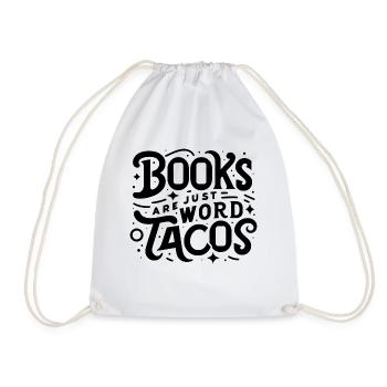 Les livres ne sont que des tacos de mots 18 - Sac de sport léger - blanc - Devant