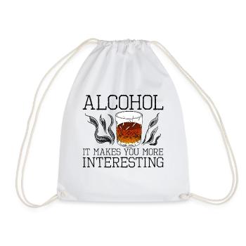 L’alcool, ça vous rend plus intéressant 2 - Sac de sport léger - blanc - Devant