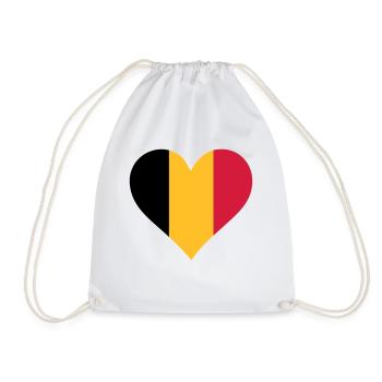Ein Herz für Belgien - Turnbeutel - Weiß - Vorne