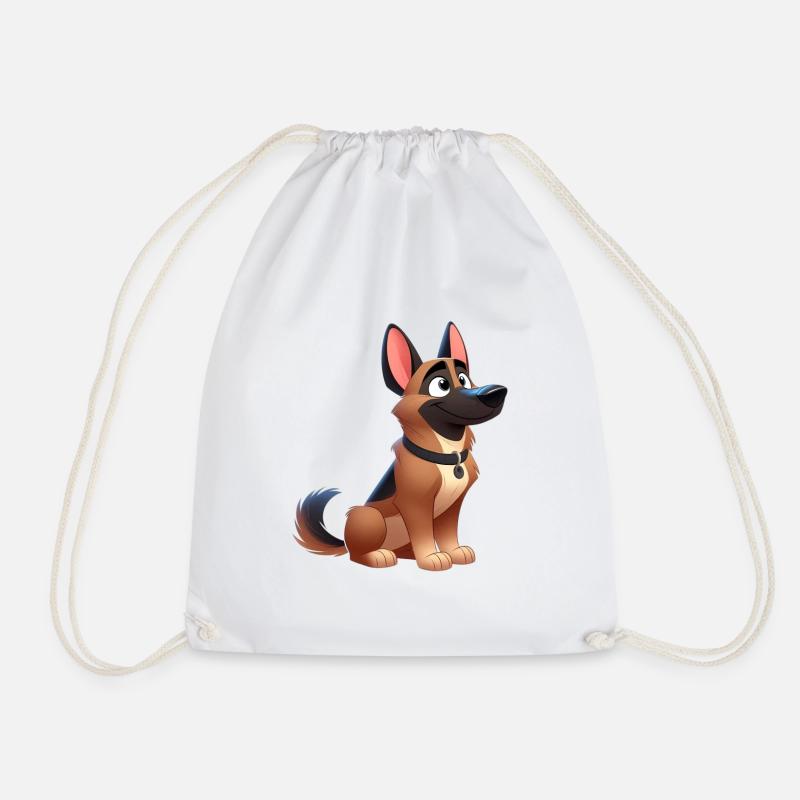 Malinois 13 - Drawstring Bag - white