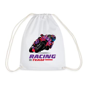 Motorcycle Racing - Superbike - Drawstring Bag - white - Front