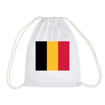 Nationalflagge von Belgien - Turnbeutel - Weiß - Vorne