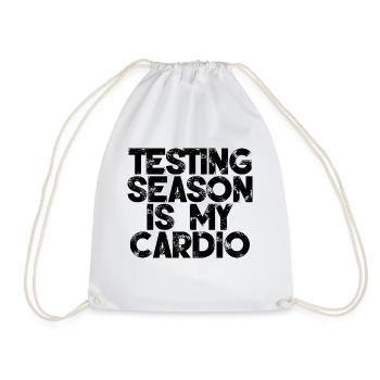 Testing Season Is My Cardio 3 - Turnbeutel - Weiß - Vorne