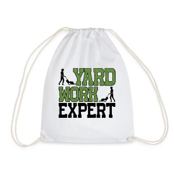 Yard Work Expert 22 - Drawstring Bag - white - Front