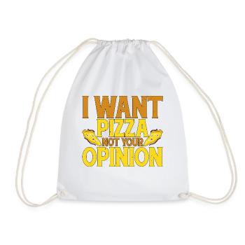 Je veux de la pizza, pas votre opinion 2 - Sac de sport léger - blanc - Devant
