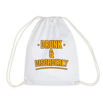 Drunk And Disorderly 2 - Drawstring Bag - white - Front