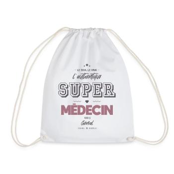 L authentique super médecin - Sac de sport léger - blanc - Devant