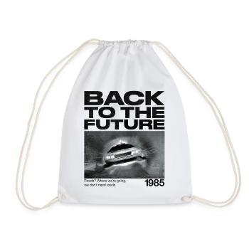 Retour Vers Le Futur Don´t Need Roads DeLorean - Sac de sport léger - blanc - Devant
