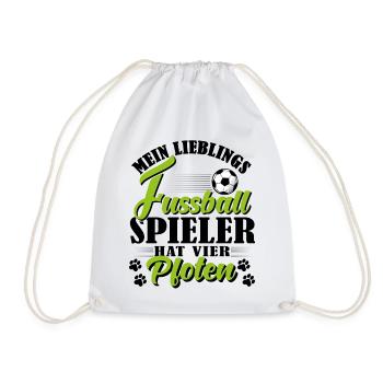Football Dog Dog Training - Drawstring Bag - white - Front