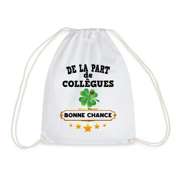 Collègue Homme Et Femme Cadeau Départ - Sac de sport léger - blanc - Devant