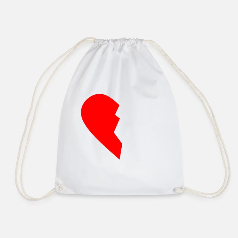 HALB HEART LINKS - Turnbeutel - Weiß