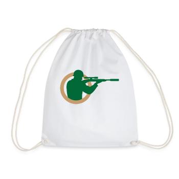 A sniper - Drawstring Bag - white - Front