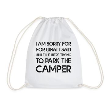 We Were Trying To Park The Camper - Turnbeutel - Weiß - Vorne