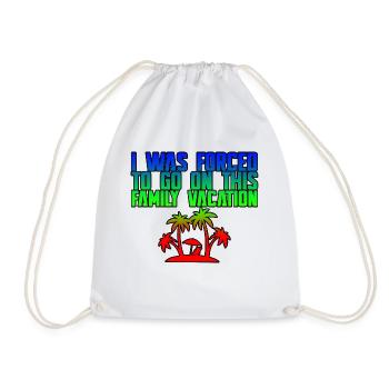 J’ai été obligé de partir en vacances en famille 3 - Sac de sport léger - blanc - Devant