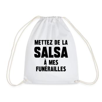 mettez de la salsa mes funérailles - Sac de sport léger - blanc - Devant