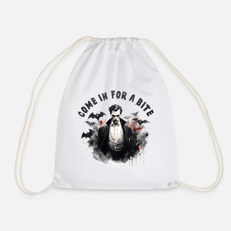 Halloween Design - Vampire come in for a bite - Turnbeutel - Weiß