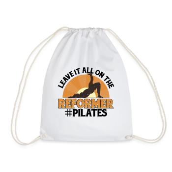Leave It All On The Reformer #Pilates 13 - Turnbeutel - Weiß - Vorne