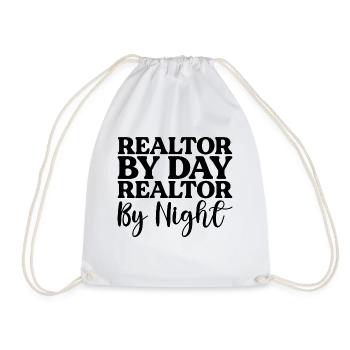Realtor By Day Realtor By Night 3 - Drawstring Bag - white - Front