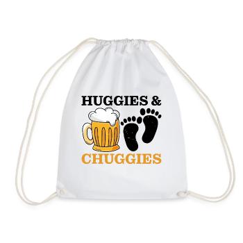Huggies and Chuggies 16 - Drawstring Bag - white - Front