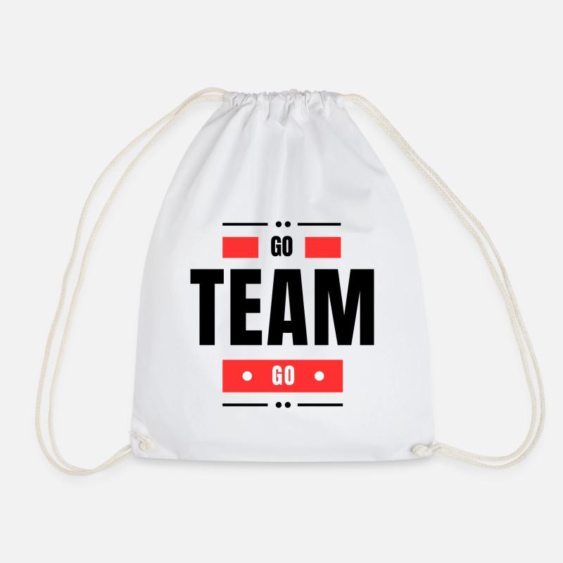 Go Team! - Drawstring Bag - white