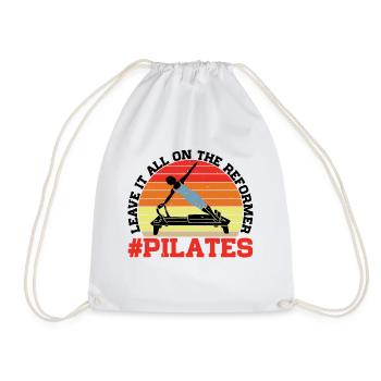 Leave It All On The Reformer #Pilates 15 - Turnbeutel - Weiß - Vorne