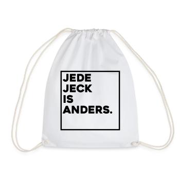 JEDE JECK IS ANDERS - Turnbeutel - Weiß - Vorne