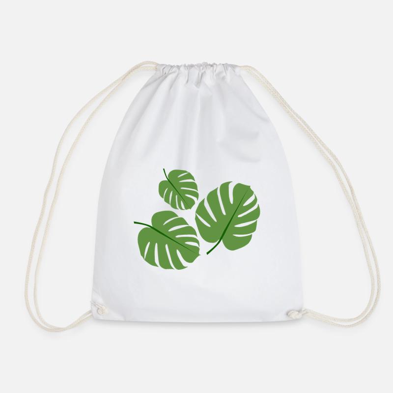 Monstera Pflanze - Turnbeutel - Weiß
