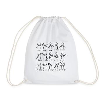 Cadeau scolaire de formule graphique de mathématiques - Sac de sport léger - blanc - Devant