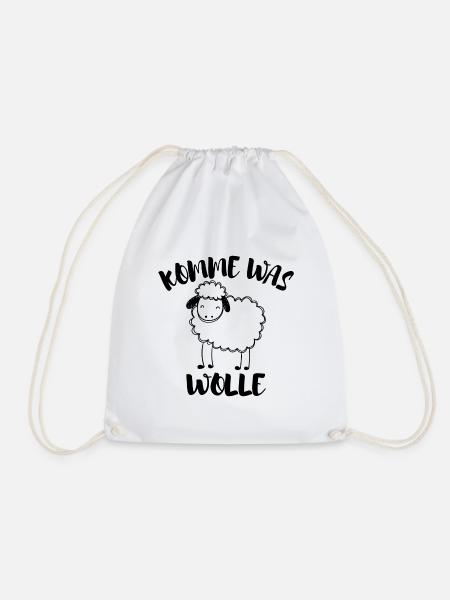 Komme was wolle Bauer Spruch Geschenk - Turnbeutel - Weiß