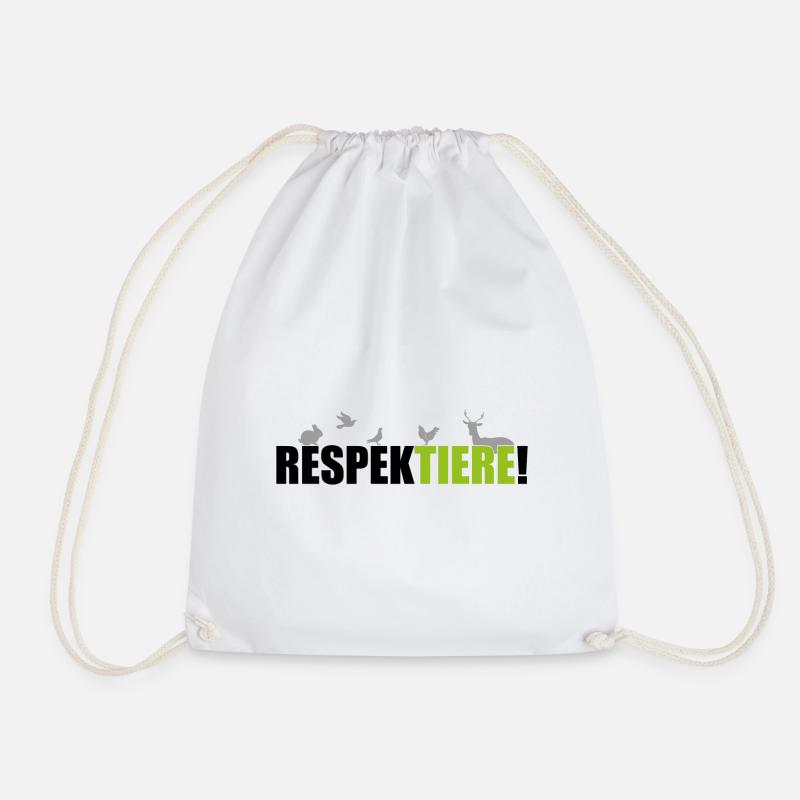 Respektiere Umweltschutz Geschenk Umwelt - Turnbeutel - Weiß