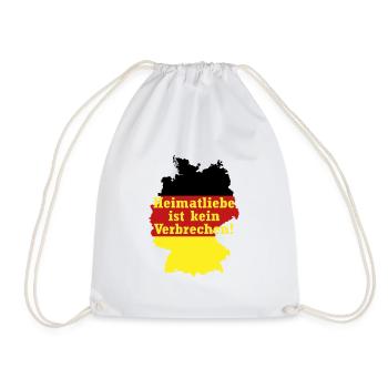 Heimatliebe ist kein Verbrechen Deutschland - Turnbeutel - Weiß - Vorne