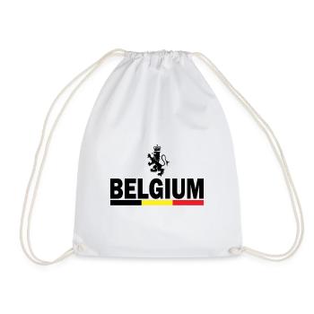 Belgium Belgium Brussel birthplace gift home - Drawstring Bag - white - Front