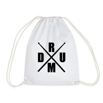 Drum drums drummer music - Drawstring Bag - white - Front