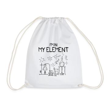 Elements chemistry laboratory flask gift - Drawstring Bag - white - Front