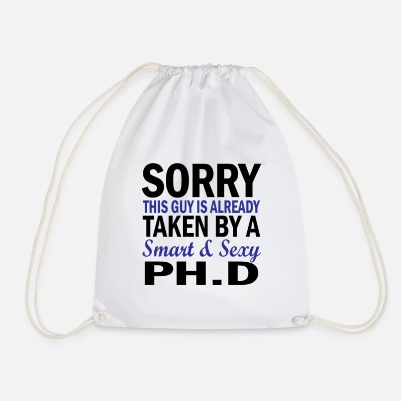 Phd Ehefrau Spruch Student Geschenk - Turnbeutel - Weiß
