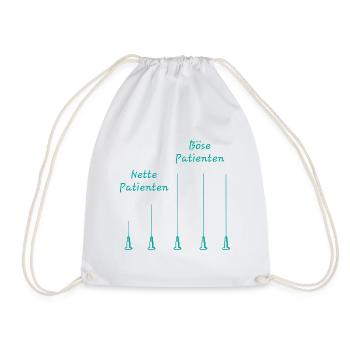 Bad Patients Nice Patients Hospital Doctor - Drawstring Bag - white - Front