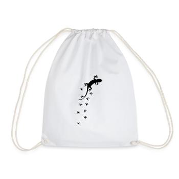 Reptile lizard gift saying - Drawstring Bag - white - Front