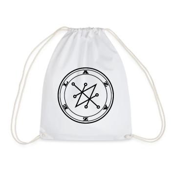 Azazel black sigil Occult Magick - Drawstring Bag - white - Front