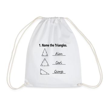 Nom des Triangles Mathe Nerd École cadeau - Sac de sport léger - blanc - Devant