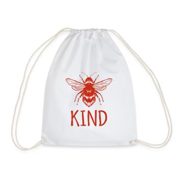 Be Kind Bee Human Rights Feminism - Drawstring Bag - white - Front