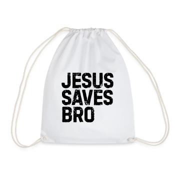 Jésus saves bro Jésus Faith don foi - Sac de sport léger - blanc - Devant