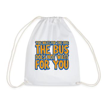 Vous attendez le bus Le bus n’attend pas 2 - Sac de sport léger - blanc - Devant
